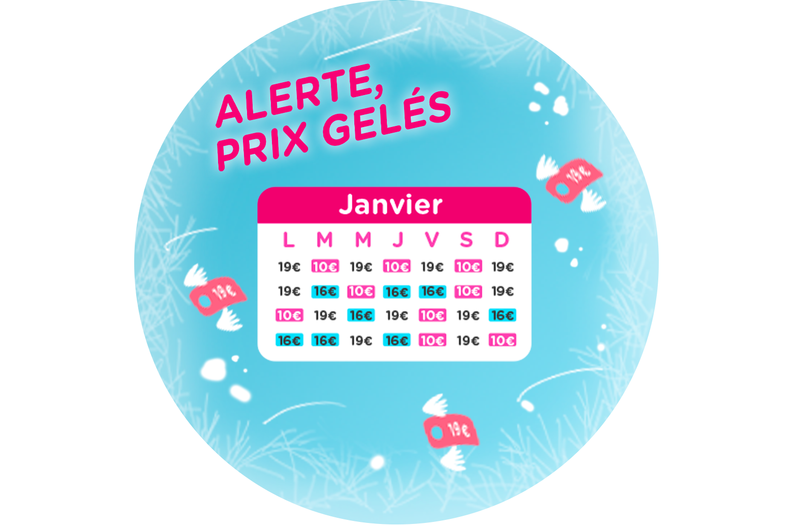 Ventes flash janvier prix gelés